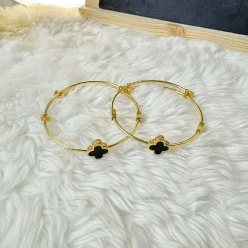 Premium Quality Clover Bangles for Girls – Premium Adjustable Bracelet Set